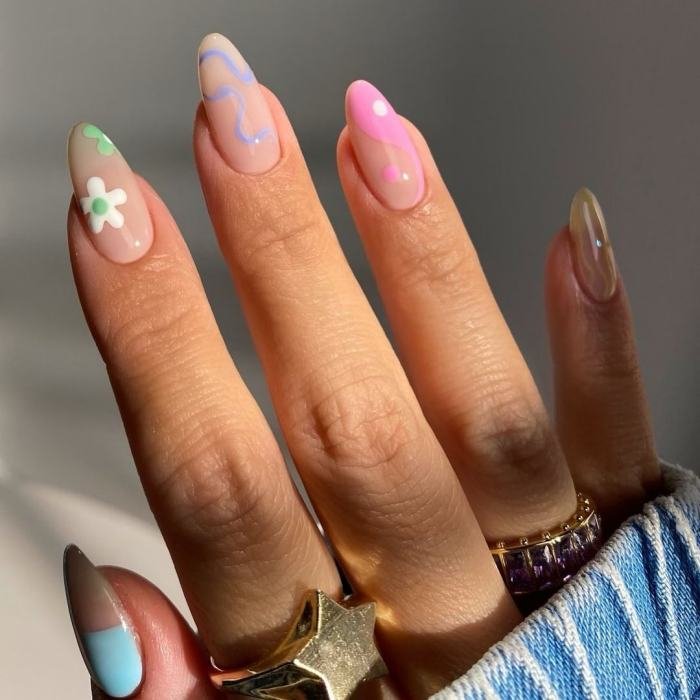Uñas De Verano 2023 Tendencias De Moda De Colores en 2023  Manicura de  uñas Esmalte de uñas verano Manicura